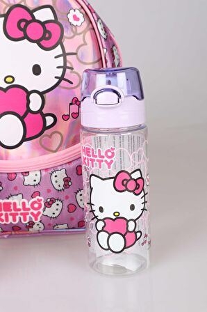 YENİ SEZON LİSANSLI HELLO KITTY'NIN PIRILTILI DÜNYASI ÖZEL KOLEKSİYON ANAOKUL ÇANTASI ,BESLENME KABI VE TRITAN MATARA SETİ