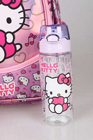 YENİ SEZON LİSANSLI HELLO KITTY'NIN PIRILTILI DÜNYASI ÖZEL KOLEKSİYON İLKOKUL ÇANTASI ,BESLENME KABI VE TRITAN MATARA SETİ