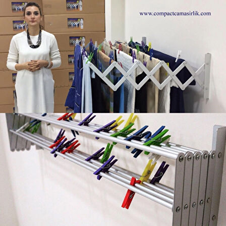 COMPACT ÇAMAŞIRLIK 100 CM 9 ASKILI 9 METRE ASKI ALANI