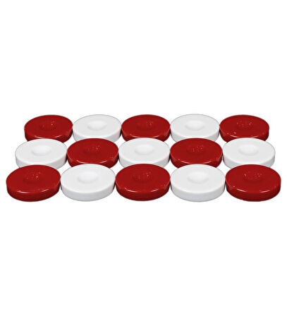 Tavla Pulu Kırmızı Beyaz Renkli Tavla Pulu Yedek