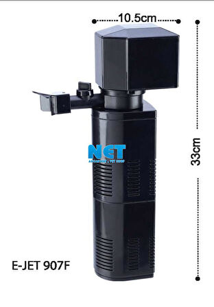EJET Jet Iç Filtre 1350 L/H, 200-J907FASD Akvaryum İç Filtre Akvaryum Suyu Temizleme Motoru