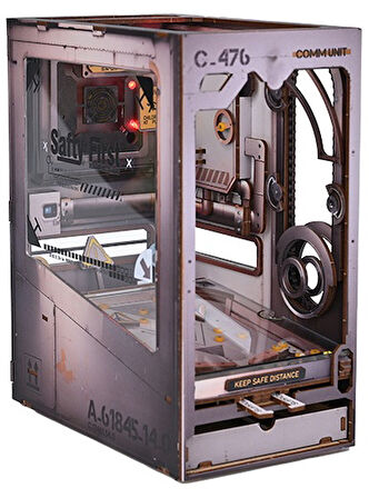 Mini Pinball Oyunu LED Işıklı Kendin Yap 3D Puzzle Kitap Köşesi