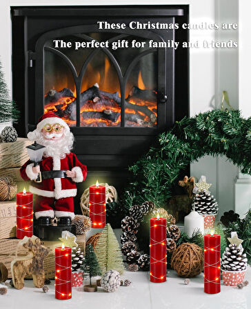 Led Mum 5li Set Yanma Efektli Titrek Işık Özellikli Zamanlayıcılı Gerçek Hisli Mum Işık Aydınlatma Kumandalı