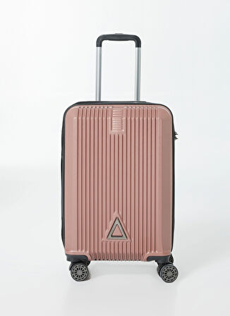 Nasa U.s Pembe Çekçekli Sert Valiz NASA U.S TRIANGLE ROSE KABİN