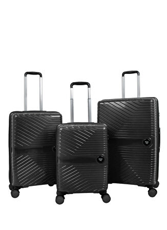 Nasa U.s Siyah Çekçekli Sert Valiz NASA U.S PP SİYAH KABİN BOY VALİZ