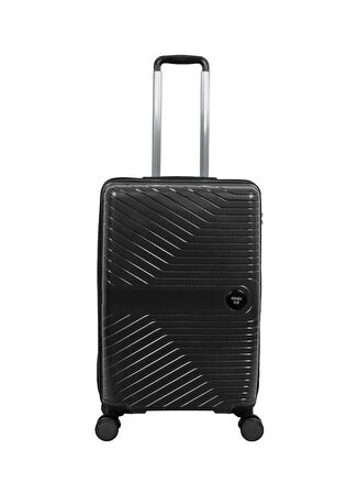 Nasa U.s Siyah Çekçekli Sert Valiz NASA U.S PP SİYAH ORTA BOY VALİZ