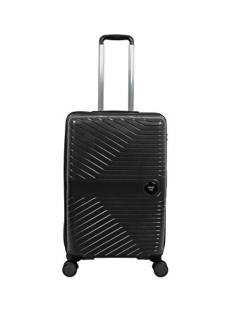 Nasa U.s Siyah Çekçekli Sert Valiz NASA U.S PP SİYAH BÜYÜK BOY VALİZ