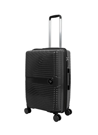 Nasa U.s Siyah Çekçekli Sert Valiz NASA U.S PP SİYAH BÜYÜK BOY VALİZ