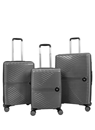 Nasa U.s Antrasit Çekçekli Sert Valiz NASA U.S PP ANTRASİT BÜYÜK BOY VALİ