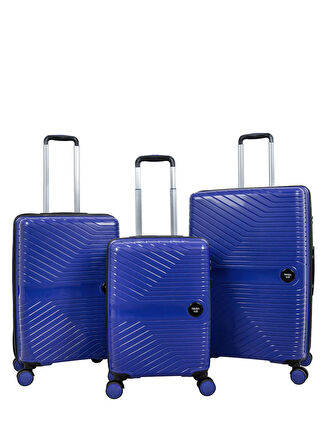 Nasa U.s Lacivert Çekçekli Sert Valiz NASA U.S PP LACİVERTKABİN BOY VALİ