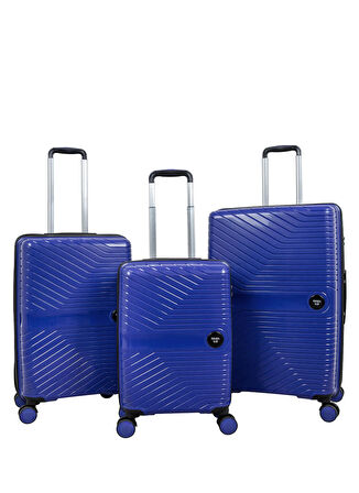 Nasa U.s Lacivert Çekçekli Sert Valiz NASA U.S PP LACİVERT ORTA BOY VALİ