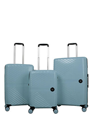 Nasa U.s Buz Mavisi Çekçekli Sert Valiz NASA U.S PP ICE BLUE ORTA BOY VALİ