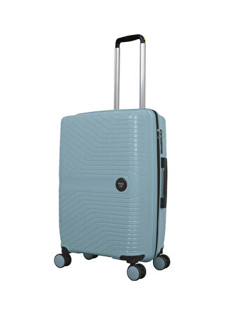 Nasa U.s Buz Mavisi Çekçekli Sert Valiz NASA U.S PP ICE BLUE ORTA BOY VALİ