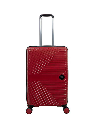 Nasa U.s Bordo Çekçekli Sert Valiz NASA U.S PP BORDO BÜYÜK BOY VALİZ