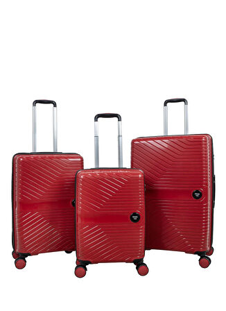 Nasa U.s Bordo Çekçekli Sert Valiz NASA U.S PP BORDO BÜYÜK BOY VALİZ