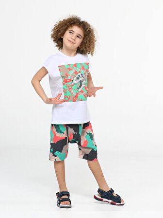 Tyranno Kamuflaj Erkek Çocuk Şort Takım