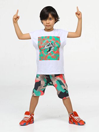 Tyranno Kamuflaj Erkek Çocuk Şort Takım