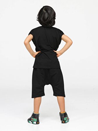 Black Graf Harem Erkek Çocuk Şort Takım