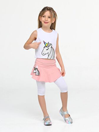 Unicorn Tayt+ T-shirt Kız Çocuk Takım