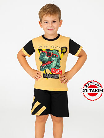 Danger Dino Erkek Çocuk Şort Takım