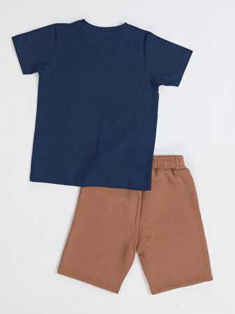 New Gen Kahve Şort + T-shirt Takım