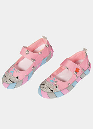 Unicorn Kanvas 3D Baskılı Kız Çocuk Babet