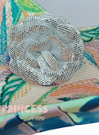  Çiçek Desenli Ortopedik Kanvas Kız Çocuk Babet