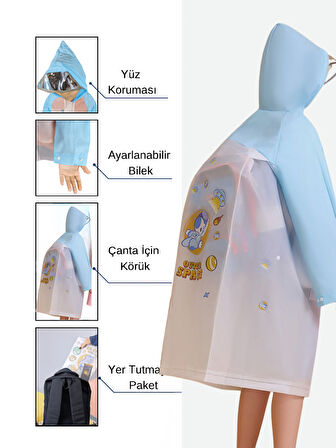 Pembe Kendin Tasarla Kız Çocuk Yağmurluk