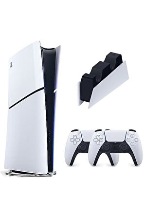 PLAYSTATİON 5 1TB SLİM DİGİTAL İTHALATÇI GARANTİLİ + 2.DUALSENSE + ŞARJ İSTASYONU