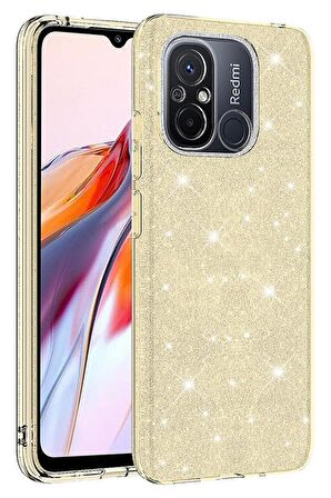 Xiaomi Redmi 12C Kılıf Simli Renkli Silikon 