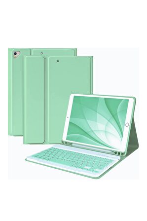 Qpen iPad 10.2 inç (8.nesil) Uyumlu Klavyeli Tablet Kılıfı 