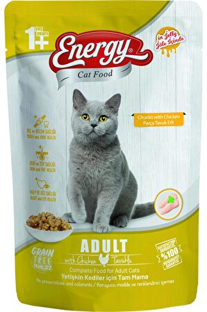 Energy Tavuklu Islak Kedi Maması 85 Gram-24 Adet