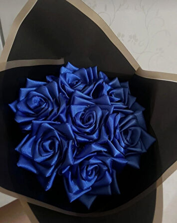 KAYZEN Solmayan saten mavi 7li gül