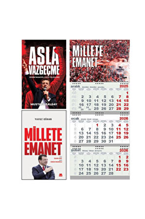 Halk Kitabevi Asla Vazgeçme ve Millete Emanet - Gemici Duvar Takvimi-ME