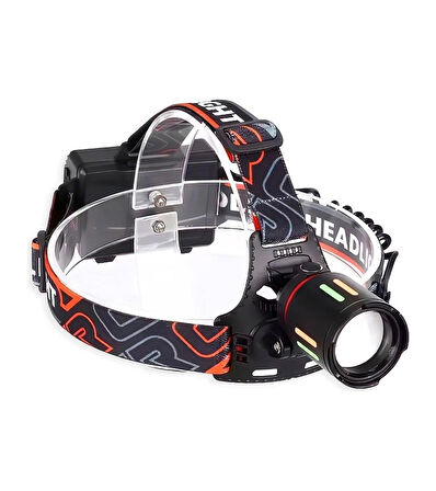 Alaska SDR-8093 Şarjlı Kafa Lambası 7 Mod Aydınlatma 30 Watt Arka Cob LED Kırmızı İkaz Işıklı