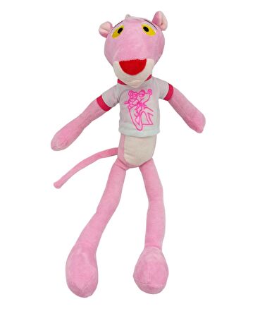 Peluş Pembe Panter Giysili Sevimli Pembe Panter Peluş 45cm.