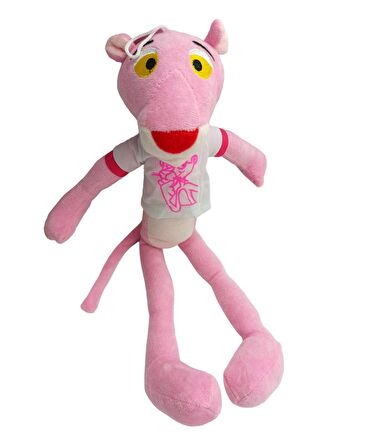 Peluş Pembe Panter Giysili Sevimli Pembe Panter Peluş 45cm.