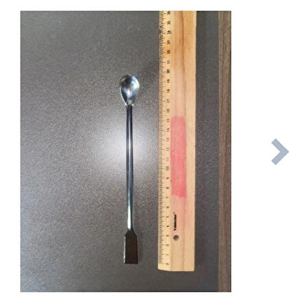 20 cm Çift Uçlu Paslanmaz Çelik Laboratuvar Kaşığı – Toz, Granül ve Numune Aktarım Spatulası