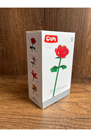 Çiçek Yapı Oyuncakları İnşa Edilebilen Çiçekli Kutlama Hediyesi Kırmızı Gül Sevgiliye Hediye