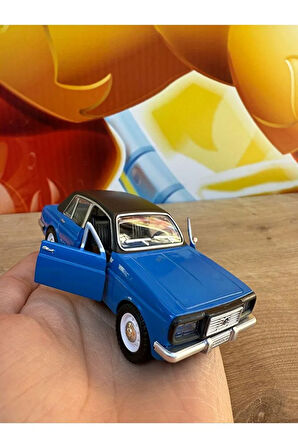 ANADOL A2 Mkıı 1973 Efsane Koleksiyon Metal Araba 12cm Mavi Işıklı Havalı Korna