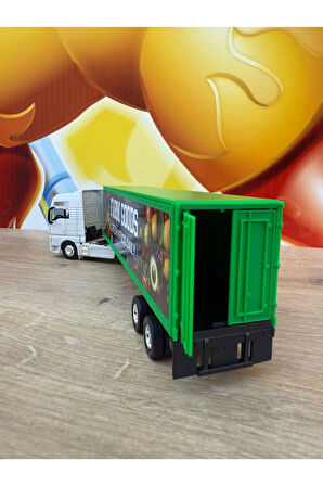 Man 4x2 ve Dorse Welly Tır Çekici Oyuncak Metal Tır Çekici Dorseli Oyuncak Tır Kapakları Açılır