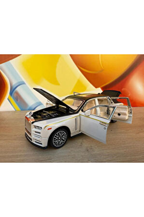 1:24 Çek Bırak Işıklı Ve Sesli Metal Rolls Royce Sweptail Model Diecast Araba 18 Cm