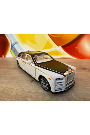 1:24 Çek Bırak Işıklı Ve Sesli Metal Rolls Royce Sweptail Model Diecast Araba 18 Cm
