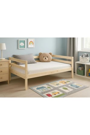 DizyWood Naturel Masif Ahşap Sedir Kanepe 50x100 cm – Mindersiz Daybed