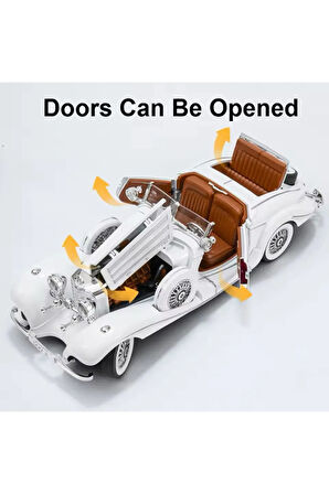 Mercedes Benz Araba Mercedes 1936 500K Diecast Araba İngiliz Arabası Koleksiyon Eski Klasik Araba