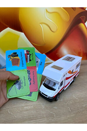 Kutulu Çek Bırak Metal Karavan Oyuncak Karavan Diecast Karavan Model Araba