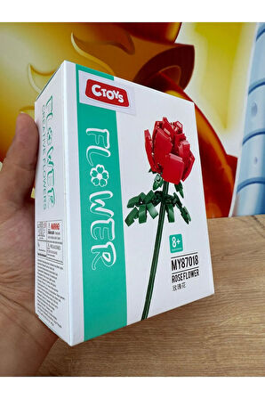 Botanicals Gül Dekoratif Çiçek Model Yapım Seti Dekoratif Gül Çiçek Yapı Seti