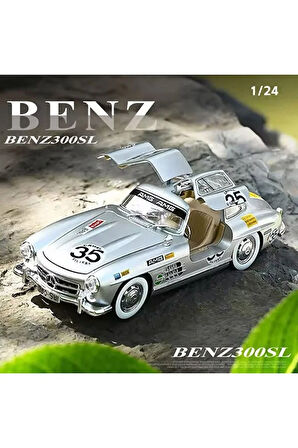 Mercedes-benz 300 Sl Gri 1954 Model Klasik Araba 1/24 Ölçek Mercedes 300SL Gri