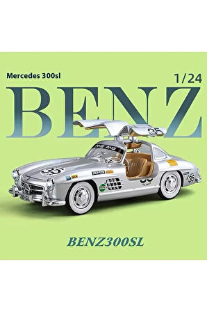 Mercedes-benz 300 Sl Gri 1954 Model Klasik Araba 1/24 Ölçek Mercedes 300SL Gri