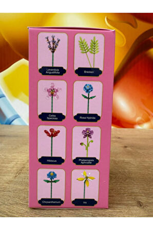 ÇİÇEK YAPI OYUNCAKLARI 1 ADET SÜPRİZ ÇİÇEK ÇIKAR HEDİYELİK ÇİÇEK LEGO